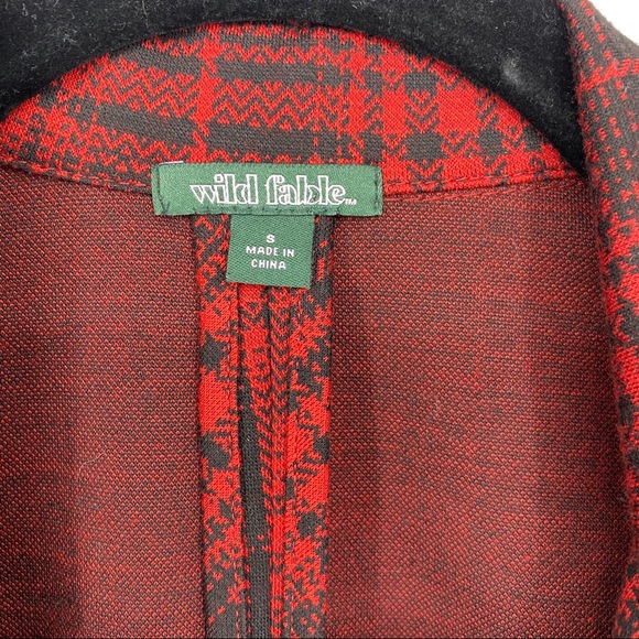 Wild Fable Red & Black Plaid Blazer Size Small - Picture 3 of 6